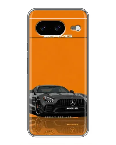 Чохол для Google Pixel 8 з картинкою «Помаранчевий Mercedes AMG»