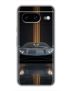 Чохол для Google Pixel 8 з картинкою «Lamborghini золоті лінії»