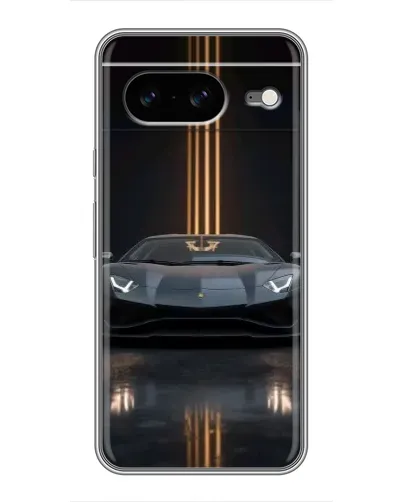 Чохол для Google Pixel 8 з картинкою «Lamborghini золоті лінії»