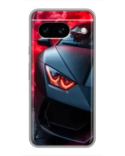 Чохол для Google Pixel 8 з картинкою «Lamborghini червоне сяйво»