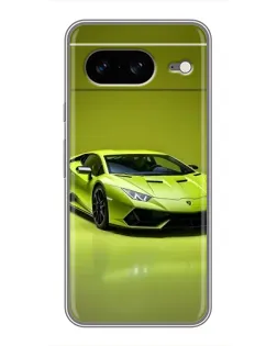 Чохол для Google Pixel 8 з картинкою «Салатовий Lamborghini Huracan»