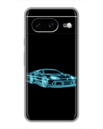 Чохол для Google Pixel 8 з картинкою «Неоновий контур Lamborghini»