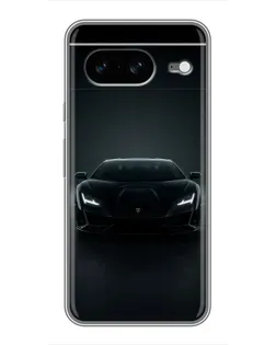 Чохол для Google Pixel 8 з картинкою «Чорний Lamborghini Aventador»