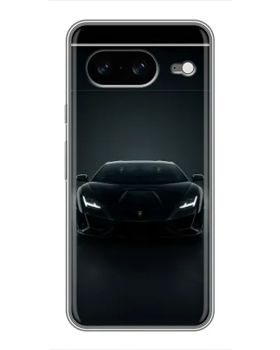 Чохол для Google Pixel 8 з картинкою «Чорний Lamborghini Aventador»