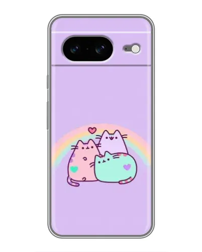 Чохол для Google Pixel 8 з картинкою «Веселкові Пушини»