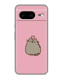 Чохол для Google Pixel 8 з картинкою «Pusheen серце»