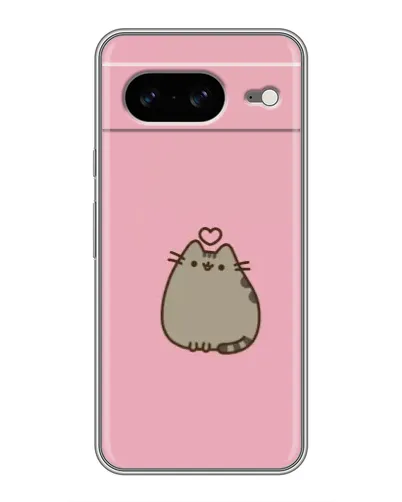 Чохол для Google Pixel 8 з картинкою «Pusheen серце»