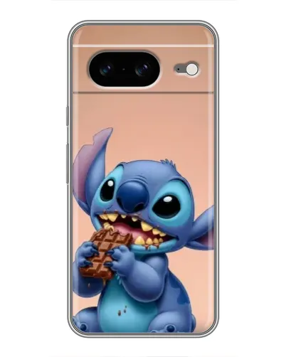 Чехол для Google Pixel 8 с картинкой «Стич ест шоколад»