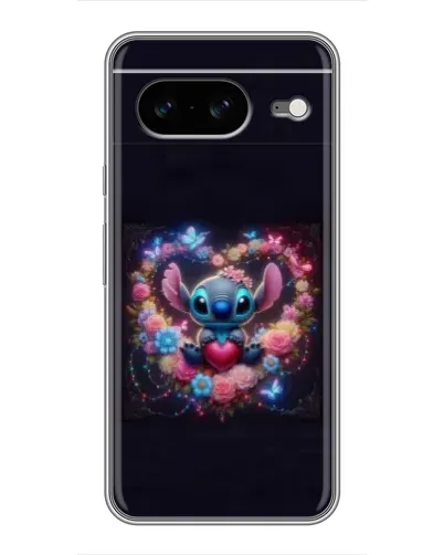 Чехол для Google Pixel 8 с картинкой «Stitch в цветах»