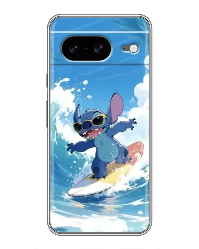 Чехол для Google Pixel 8 с картинкой «Стич на волне»
