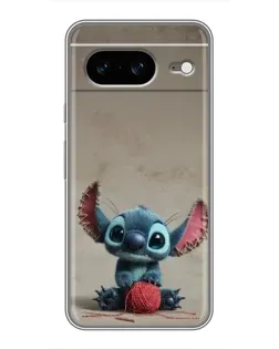 Чехол для Google Pixel 8 с картинкой «Стич на коричневом фоне»