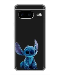 Чехол для Google Pixel 8 с картинкой «Стич на черном»