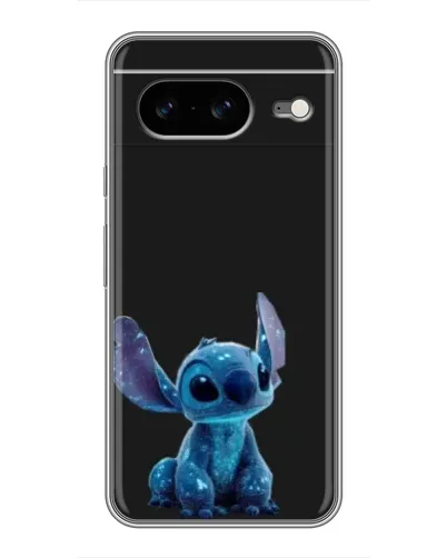 Чехол для Google Pixel 8 с картинкой «Стич на черном»