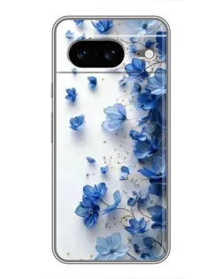 Чохол для Google Pixel 8 з картинкою «Блакитний квітковий каскад»