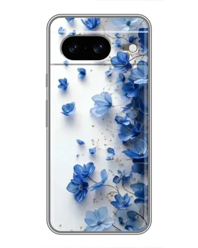 Чохол для Google Pixel 8 з картинкою «Блакитний квітковий каскад»