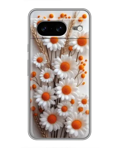Чохол для Google Pixel 8 з картинкою «Білі сухоцвіти»