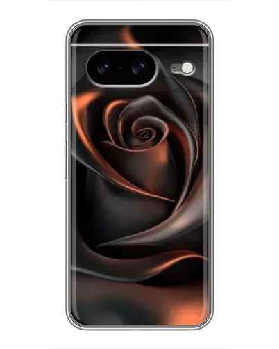 Чохол для Google Pixel 8 з картинкою «Шовкова чорна троянда»