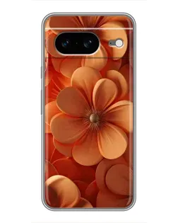 Чохол для Google Pixel 8 з картинкою «Помаранчева макро квітка»