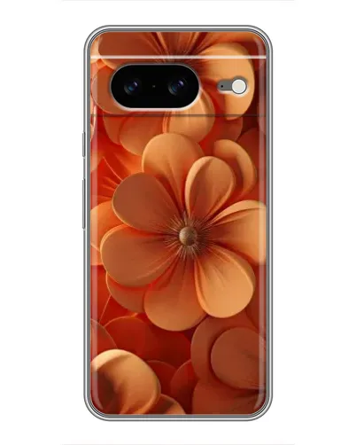 Чохол для Google Pixel 8 з картинкою «Помаранчева макро квітка»