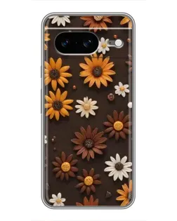 Чохол для Google Pixel 8 з картинкою «Візерунок з маленьких соняшників»