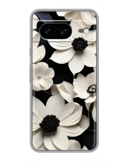 Чохол для Google Pixel 8 з картинкою «Об'ємні білі квіти»