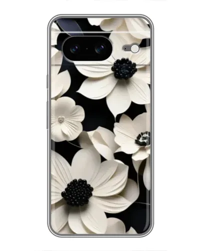 Чохол для Google Pixel 8 з картинкою «Об'ємні білі квіти»
