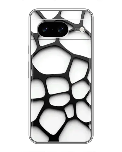 Чохол для Google Pixel 8 з картинкою «Біла об'ємна сітка»