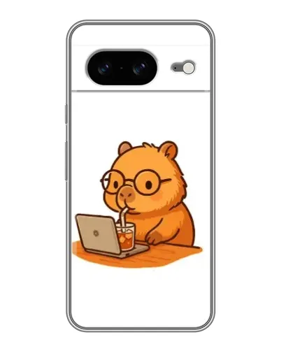 Чохол для Google Pixel 8 з картинкою «Капібара з ноутбуком»