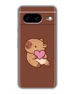 Чохол для Google Pixel 8 з картинкою «Капібара з серцем»