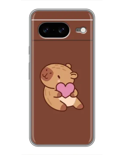 Чохол для Google Pixel 8 з картинкою «Капібара з серцем»