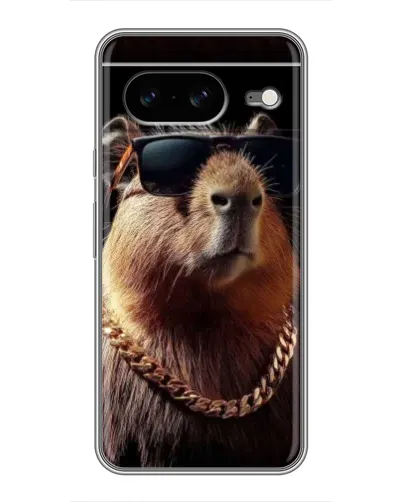Чохол для Google Pixel 8 з картинкою «Капібара золотий ланцюг»