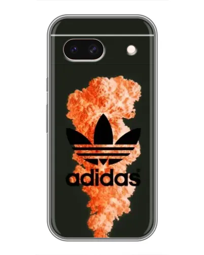 Чохол для Google Pixel 8A з картинкою «Помаранчевий дим Adidas»