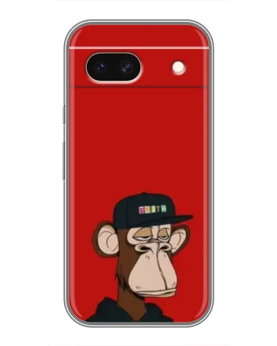 Чохол для Google Pixel 8A з картинкою «Bored Ape — червоний фон»