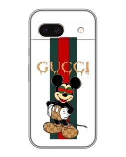Чохол для Google Pixel 8A з картинкою «Міккі Маус Gucci — смуги»