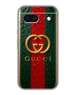 Чохол для Google Pixel 8A з картинкою «Gucci — фірмова смуга та золото»