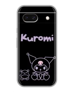 Чехол для Google Pixel 8A с картинкой «Kuromi — черный минимализм»