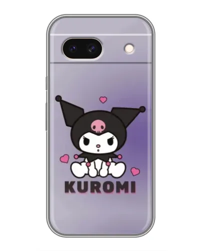 Чохол для Google Pixel 8A з картинкою «Kuromi — фіолетовий арт»