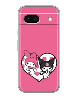 Чохол для Google Pixel 8A з картинкою «Kuromi та My Melody»
