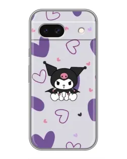 Чохол для Google Pixel 8A з картинкою «Kuromi та лавандові серця»