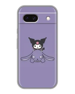 Чохол для Google Pixel 8A з картинкою «Kuromi на ліловому фоні»