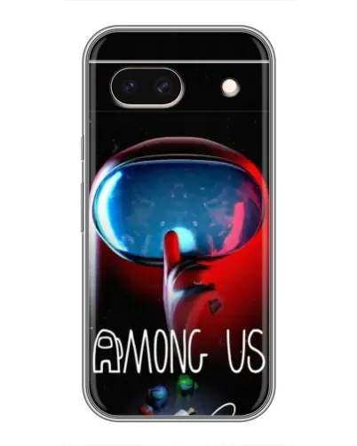 Чохол для Google Pixel 8A з картинкою «Червоний імпостер — макро»