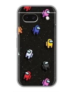 Чехол для Google Pixel 8A с картинкой «Космический паттерн Among Us»