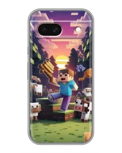 Чехол для Google Pixel 8A с картинкой «Стив на ферме»