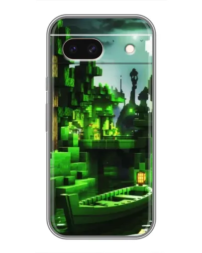 Чохол для Google Pixel 8A з картинкою «Minecraft лісовий пейзаж»