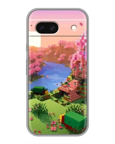 Чохол для Google Pixel 8A з картинкою «Рожеве дерево Minecraft»