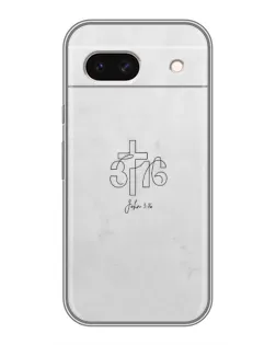 Чехол для Google Pixel 8A с картинкой «Иоанна 3:16 Крест»