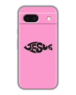 Чехол для Google Pixel 8A с картинкой «Розовый символ  Jesus»