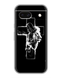 Чехол для Google Pixel 8A с картинкой «Сияющий крест Jesus»