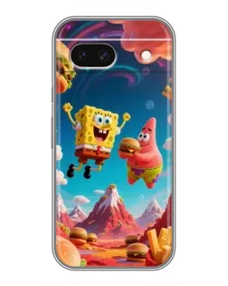 Чехол для Google Pixel 8A с картинкой «Космический фастфуд»