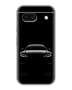 Чохол для Google Pixel 8A з картинкою «Силует Tesla Night»
